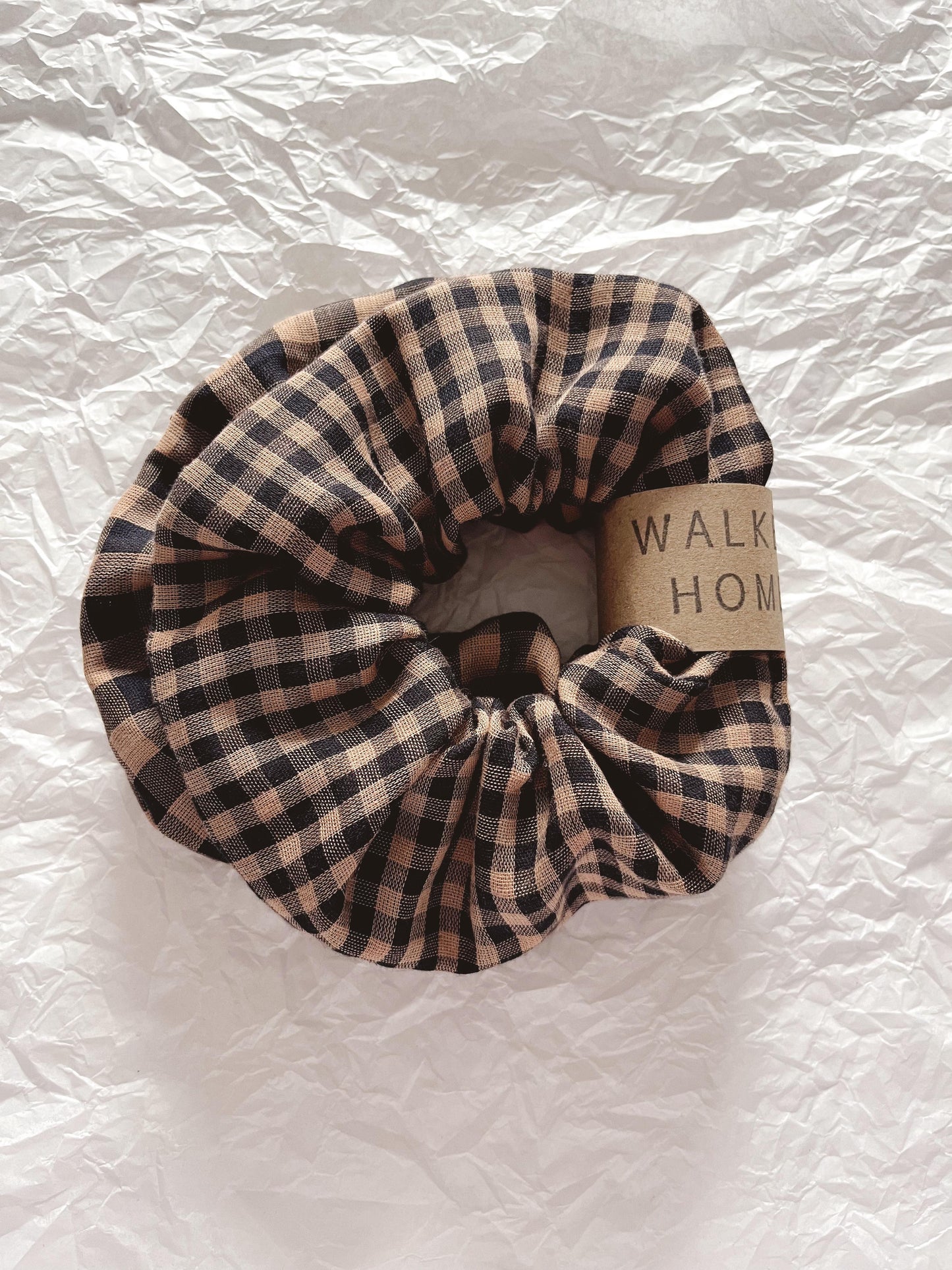Scrunchies - Rust Gingham - 2 Pack
