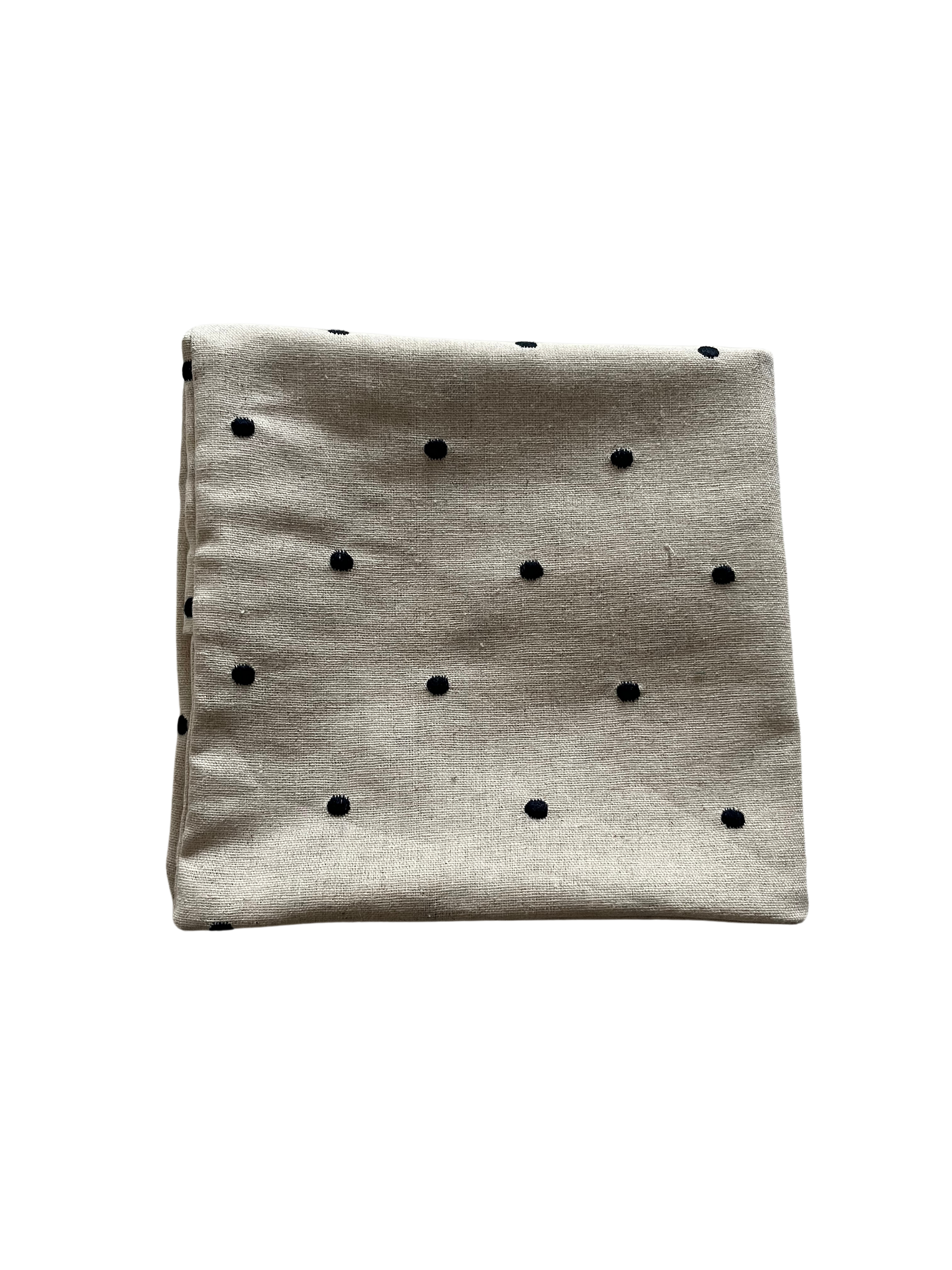 Embroidered dot linen cushion - Walker & Walker