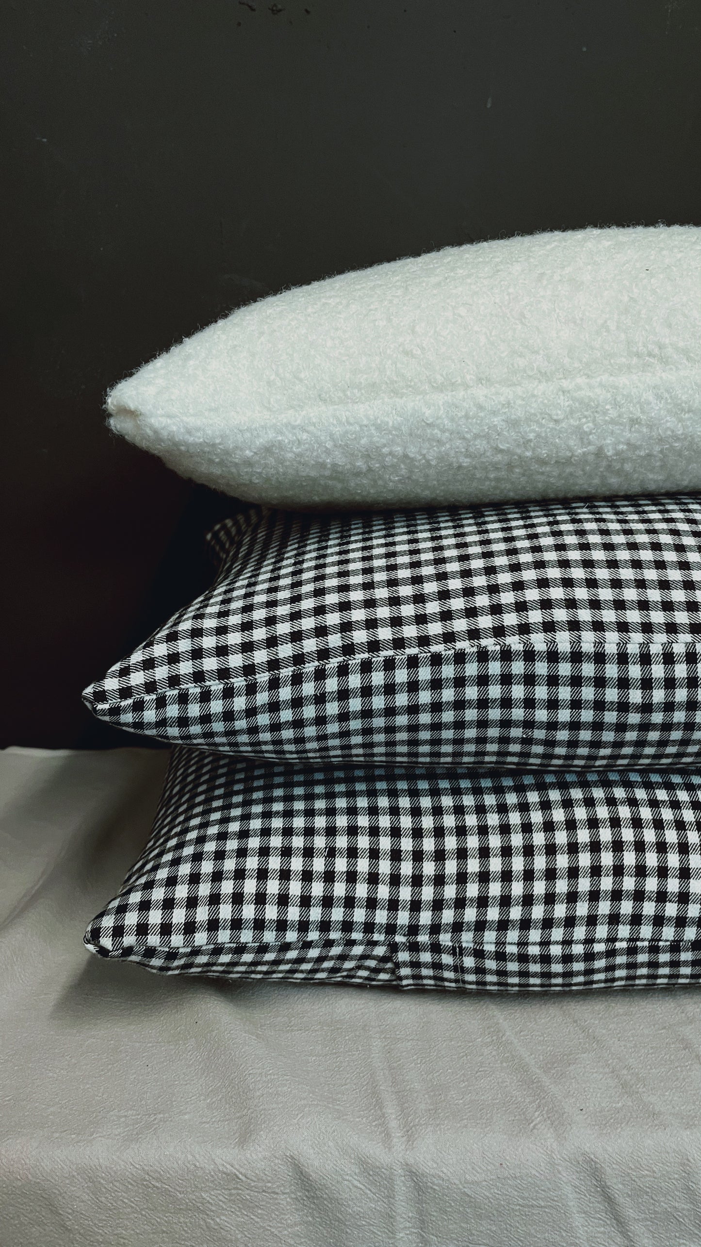 Gingham cushion