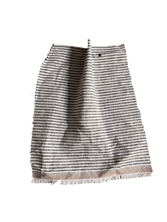 Fabric - Linen blend stripe - Grey