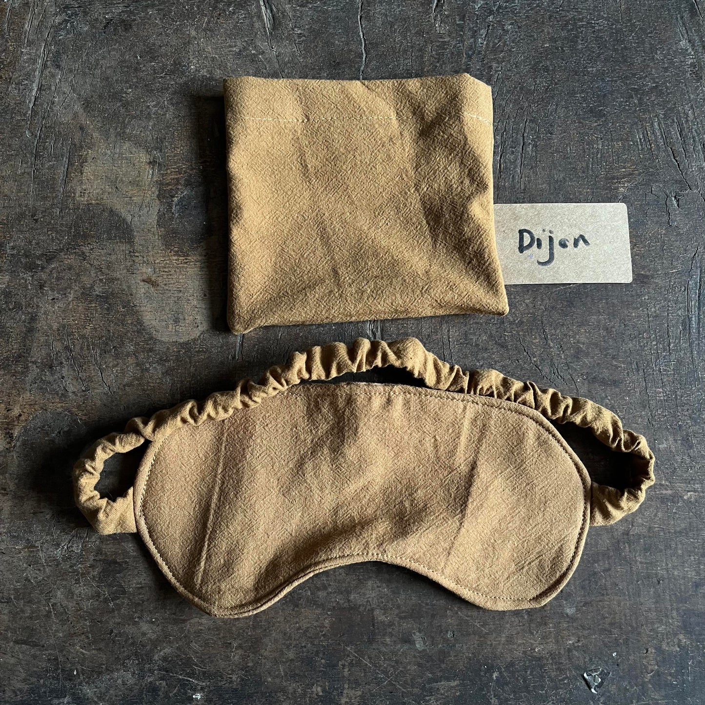 Washed Cotton sleep mask with keeper pouch - Various Colours
