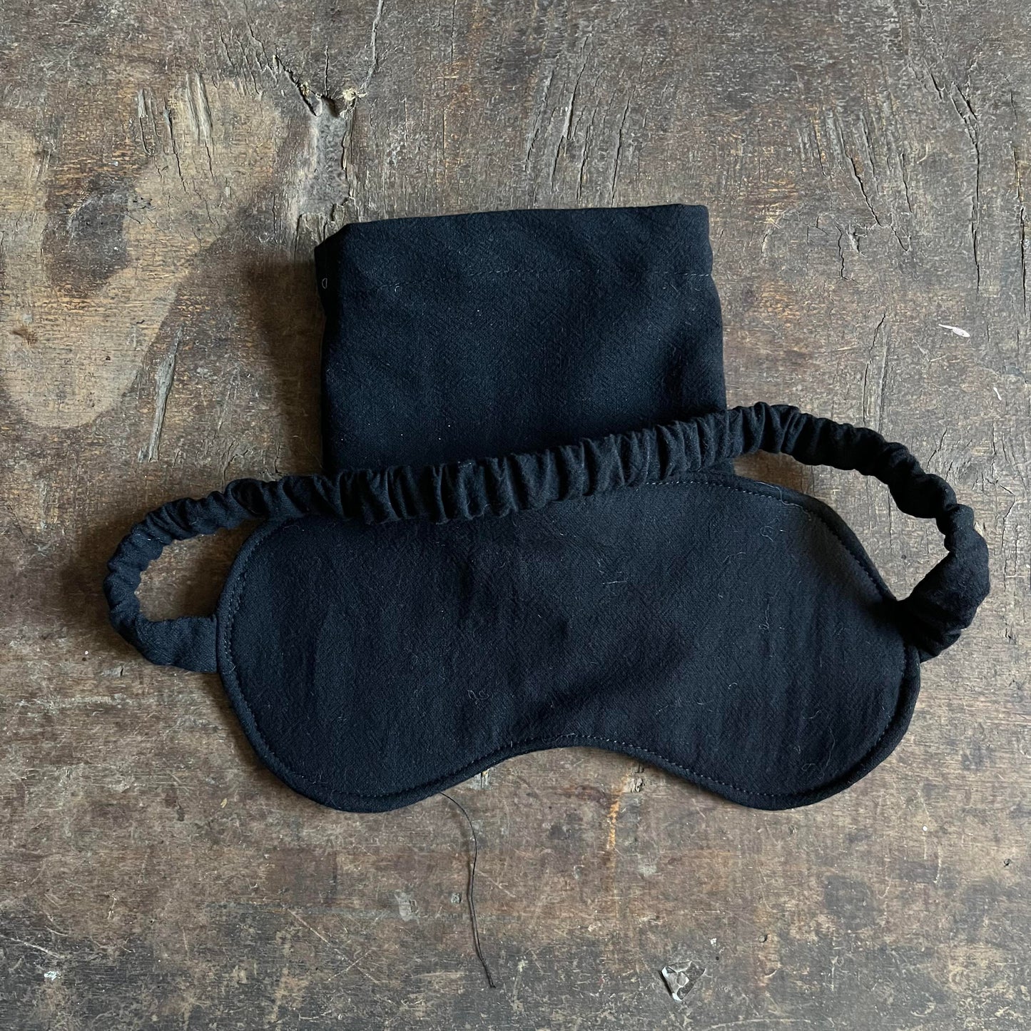 Washed Cotton sleep mask with keeper pouch - Various Colours