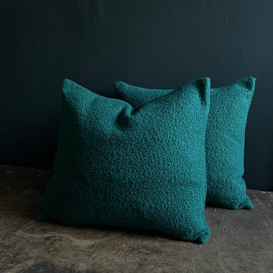 Boucle Wool Cushion cover  - Forest