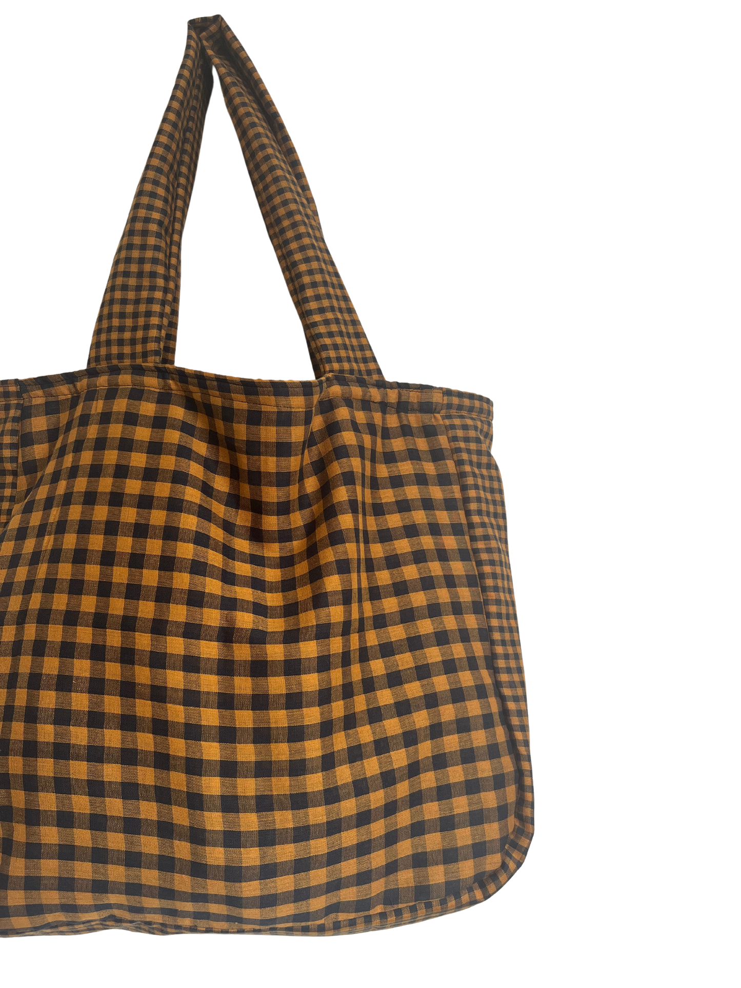 Ginger Gingham shopper bag - IN STOCK - READY TO SHIP - Walker & Walker